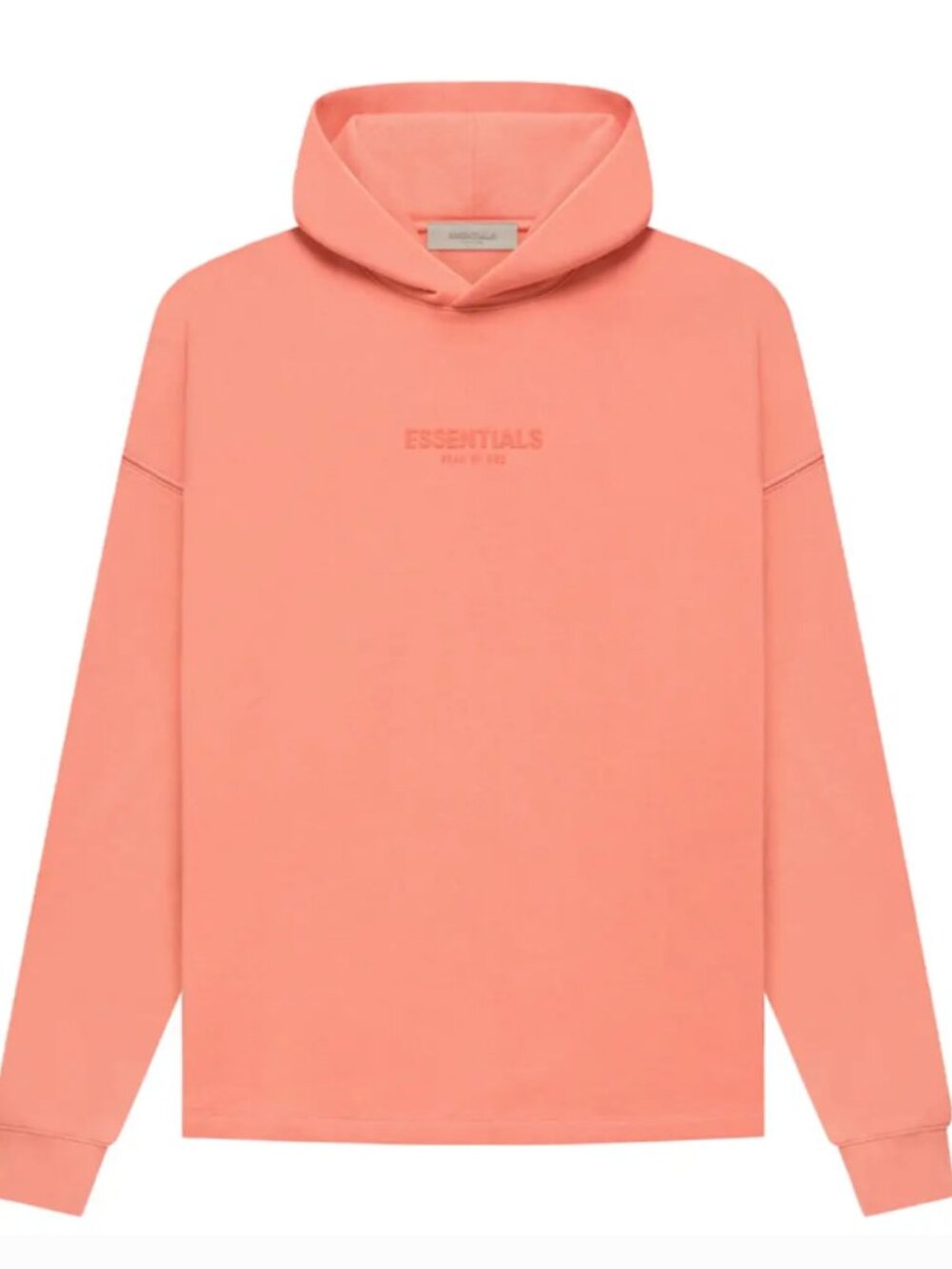 Fear of God Essentials Relaxed Hoodie Coral Orange Men's Size XXL